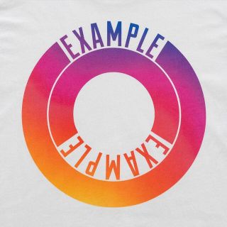 シュプリーム(Supreme)のEXAMPLE GRADAION ROUND LOGO TEE Lサイズ 白(Tシャツ/カットソー(半袖/袖なし))