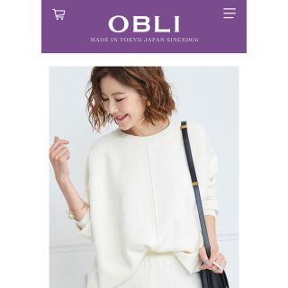 ✨ホワイトクリスマス✨様専用❣️OBLIクルーネックセーター(ニット/セーター)