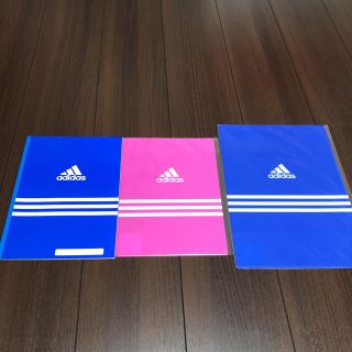 アディダス(adidas)の新品未使用アディダスノート、下敷き、A4ファイルセット(ノート/メモ帳/ふせん)