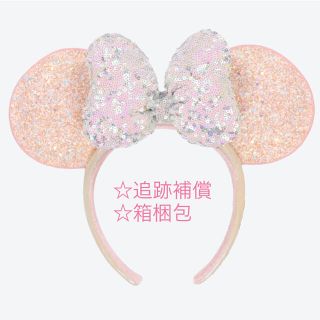 ディズニー(Disney)のディズニー 20周年 スパンコールカチューシャ　ピンク　タイムトゥシャイン　新品(キャラクターグッズ)