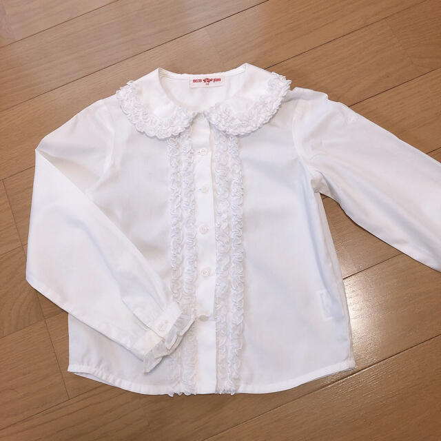 mezzo piano(メゾピアノ)の【mezzo piano】ブラウス120cm キッズ/ベビー/マタニティのキッズ服女の子用(90cm~)(ブラウス)の商品写真