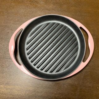 ルクルーゼ(LE CREUSET)のルクルーゼ　グリル　グリルロンド　シフォンピンク(鍋/フライパン)