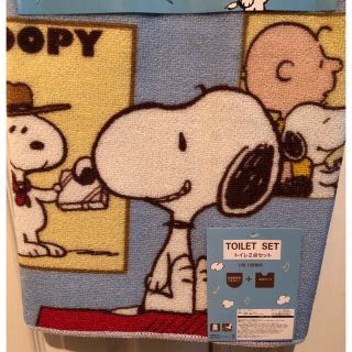 スヌーピー(SNOOPY)のスヌーピー  トイレ蓋カバー&マット2点セット(トイレマット)