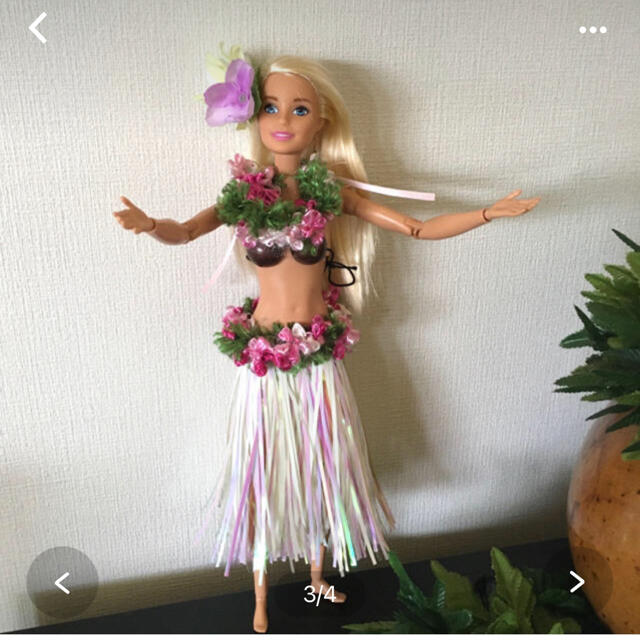 Barbie(バービー)のバービー人形 フラダンス衣装 【No.207】 ハンドメイドのぬいぐるみ/人形(人形)の商品写真