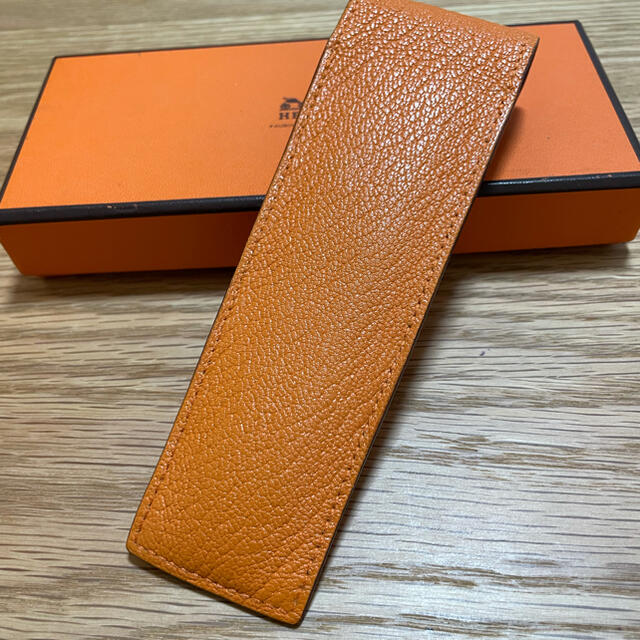 Hermes(エルメス)の【美品】HERMES ペンケース オレンジ インテリア/住まい/日用品の文房具(ペンケース/筆箱)の商品写真