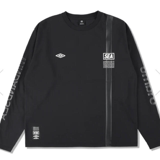 UMBRO X wind and sea L/ T-SHIRT / BLACKメンズ - Tシャツ/カットソー