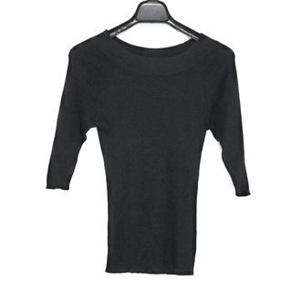 マックスマーラ(Max Mara)のマックスマーラ 半袖セーター サイズS - 黒(ニット/セーター)