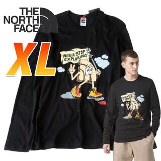 ザノースフェイス(THE NORTH FACE)のザ ノースフェイス　グラフィックロンT黒　UK XL　日本XL～2XL相当(Tシャツ/カットソー(七分/長袖))