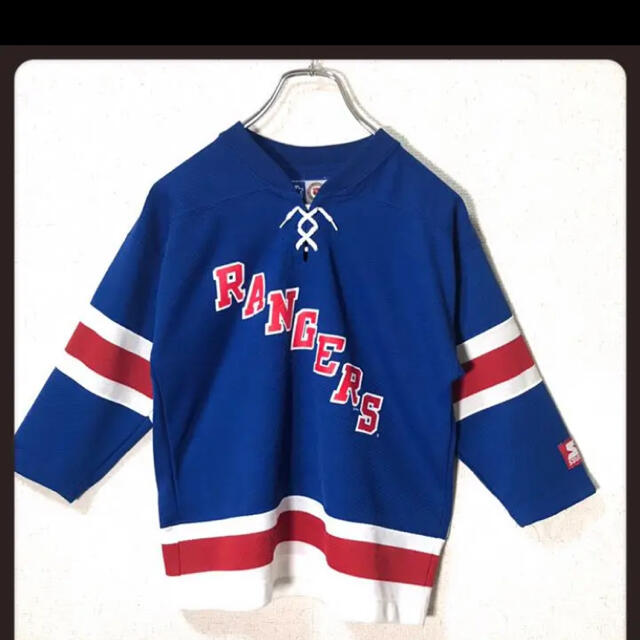 【STARTER】NHLホッケーシャツ　ユニフォーム　RANGERS ユースL