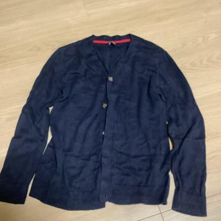 ギャップキッズ(GAP Kids)の最終値下　gap kids ギャップ　キッズ　カーディガン　Ｌ　140 濃紺　秋(カーディガン)