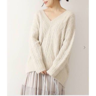 スピックアンドスパン(Spick & Span)のNina2727様専用　FOX WOOL CABLE プルオーバー(ニット/セーター)