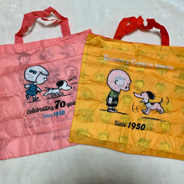 PEANUTS(ピーナッツ)のスヌーピー　ガチャ　エコバッグセット エンタメ/ホビーのおもちゃ/ぬいぐるみ(キャラクターグッズ)の商品写真