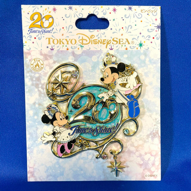 Disney(ディズニー)のディズニーシー　20周年 ピンバッジ　タイムトゥシャイン　新品未使用　ミッキー エンタメ/ホビーのおもちゃ/ぬいぐるみ(キャラクターグッズ)の商品写真