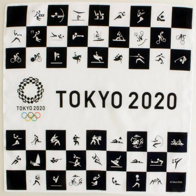 東京オリンピック　公式商品　ピクトグラム　ハンカチ スポーツ/アウトドアのスポーツ/アウトドア その他(その他)の商品写真