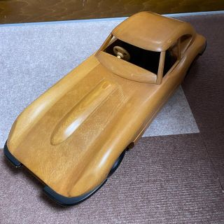 《レトロ》インテリア　木製　車のおもちゃ(その他)