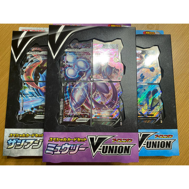 Box/デッキ/パックポケモン V-Union ミュウツー・ザシアン・ゲッコウガ　3種類✖️2SET