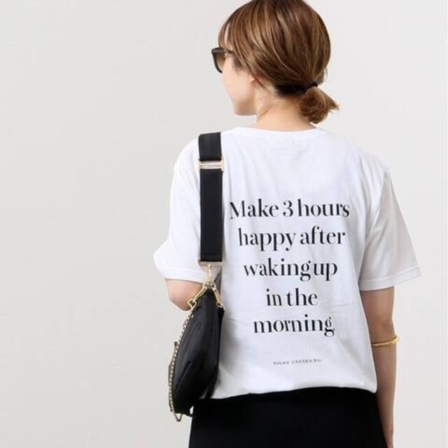 DEUXIEME CLASSE(ドゥーズィエムクラス)の【SKIN/スキン】 BACK PRINT Tシャツ¥8,800税込 レディースのトップス(Tシャツ(半袖/袖なし))の商品写真