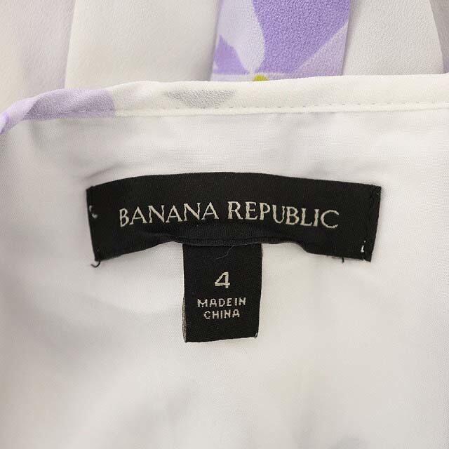 Banana Republic(バナナリパブリック)のバナナリパブリック キャミソールワンピース ロング 花柄 4 白 紫 黒 レディースのワンピース(ロングワンピース/マキシワンピース)の商品写真