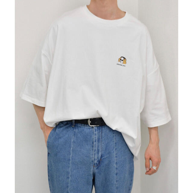 kutir Tシャツ　ホワイト　ブルー メンズのトップス(Tシャツ/カットソー(半袖/袖なし))の商品写真