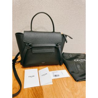 セリーヌ(celine)の【sachiさま専用】✨新品未使用✨セリーヌ ベルトバッグ ナノ ブラック(ショルダーバッグ)