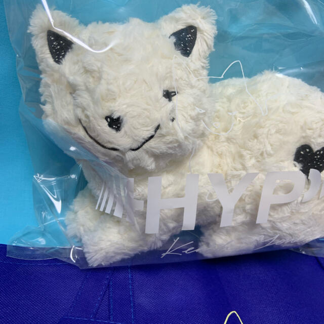 リイシューねこちゃん/ホワイト ぬいぐるみ&ショップバックセット 米津