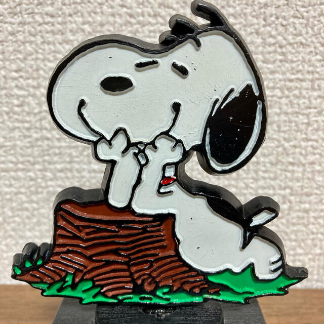 SNOOPY(スヌーピー)のビンテージ スヌーピー トロフィー Aviva 切り株 エンタメ/ホビーのフィギュア(アメコミ)の商品写真