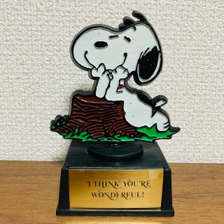 スヌーピー(SNOOPY)のビンテージ スヌーピー トロフィー Aviva 切り株(アメコミ)