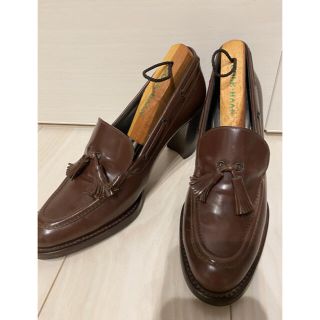 コールハーン(Cole Haan)のコールハーン　ヒールローファー　パンプス　モカシン　ブラウン(ローファー/革靴)