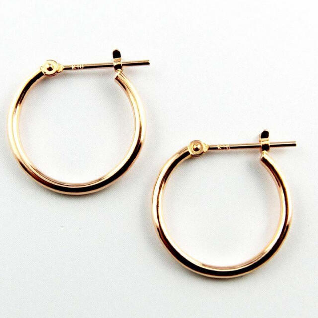 k18 フープピアス 2mmX15mm 新品未使用 treesclinicadental.com