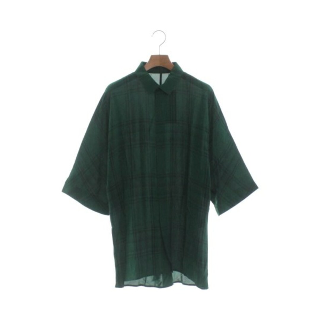 Haider Ackermann カジュアルシャツ XS 緑x黒(チェック)-www.coumes