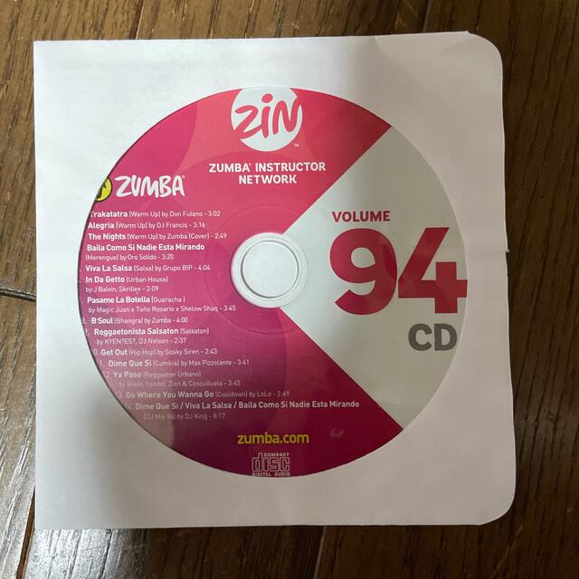 Zumba(ズンバ)のZUMBA  CD  ZIN94  最新盤 エンタメ/ホビーのCD(クラブ/ダンス)の商品写真