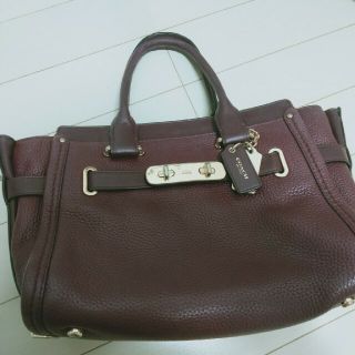 コーチ(COACH)のコーチトートバッグCOACH本物美品茶紫(トートバッグ)