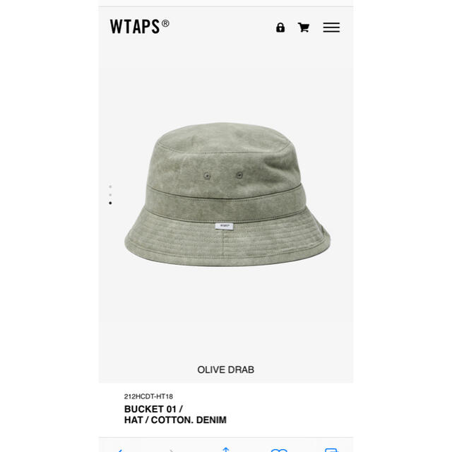 wtaps BUCKET 01 / HAT / COTTON. DENIMハット