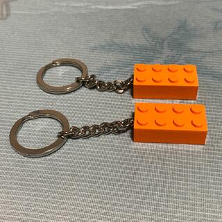 レゴ(Lego)のLEGO ブロック　キーホルダー　オレンジ色(知育玩具)