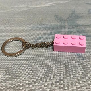 レゴ(Lego)のLEGO ブロック　キーホルダー　ピンク色(知育玩具)