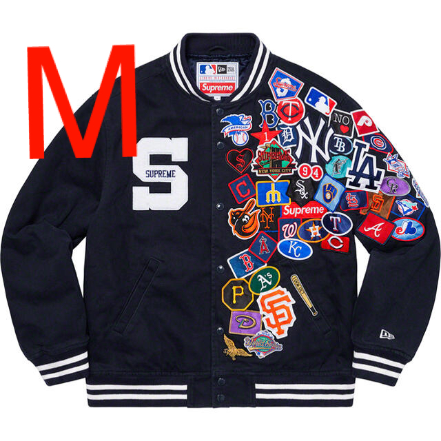 Supreme/New Era/MLB Varsity Jacket  M