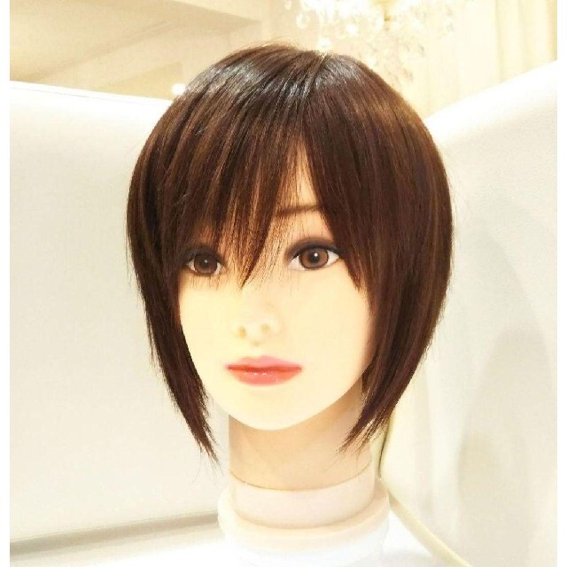 レミー人毛100%ウィッグ横流し前髪❣️宇多田ヒカル✨艶髪!前下がり