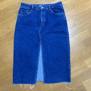 ザラ(ZARA)のZARA   スリットデニムスカート(ロングスカート)