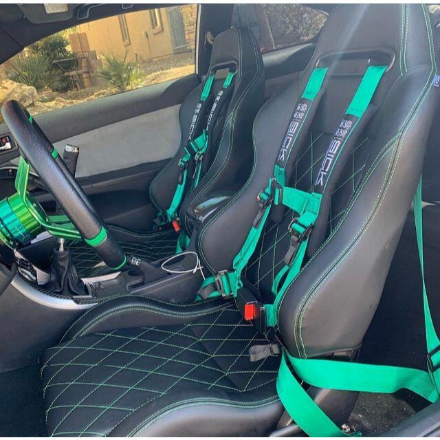 レーシングハーネス 3インチ 4点式 シートベルト 緑 検） TAKATA タカタタイプ ドリフト S13 S14 S15 JZX100 シビック JDM R32 R33 R34 8⁄31迄限定レーシングハーネス 4点式 シートベルト 3