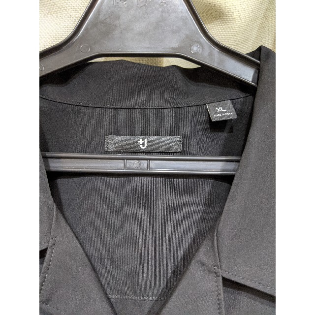 メンズ+jスーピマコットンオーバーサイズシャツブルゾンXLサイズ新品タグ付 黒