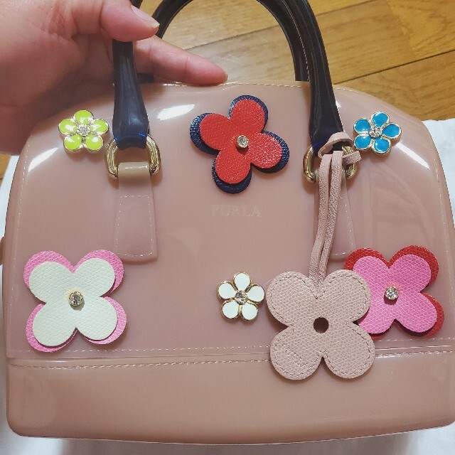 【美品】FURLA フルラ　キャンディーバッグ　エナメル