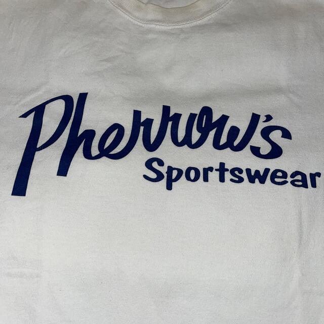 PHERROW'S(フェローズ)の   フェローズ  PHERROW' ロゴ プリント Tシャツ ホワイト 38 メンズのトップス(Tシャツ/カットソー(半袖/袖なし))の商品写真