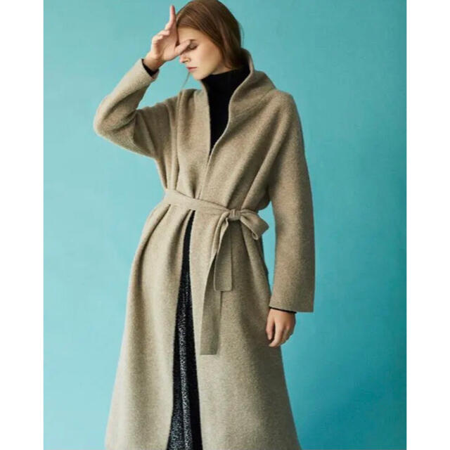 最高 Theory luxe 19aw ニットコート ベージュ - カーディガン/ボレロ