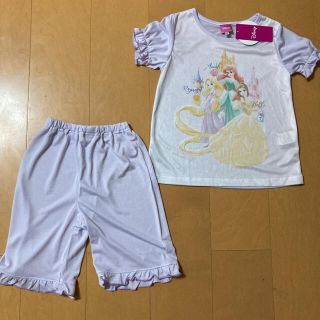 女の子　ディズニープリンセス　半袖　パジャマ　110 新品未使用品　タグ付き(パジャマ)