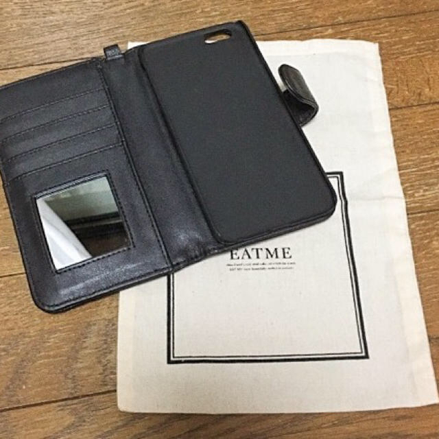 EATME(イートミー)のEAT ME 手帳型iPhone6plusケース♡ブラック♡ スマホ/家電/カメラのスマホアクセサリー(iPhoneケース)の商品写真