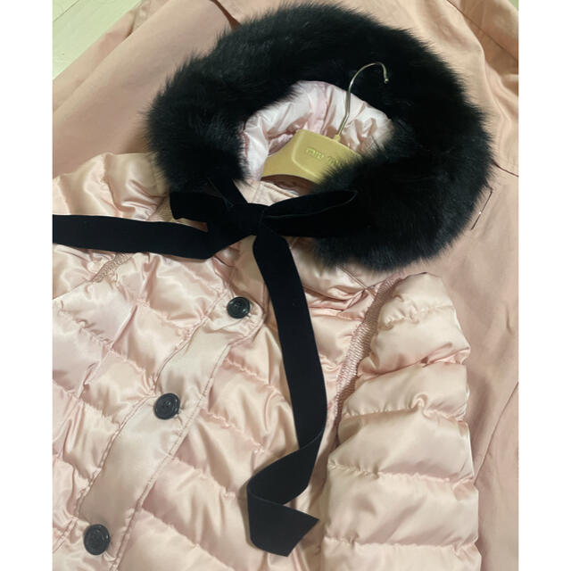 miumiu ピンクダウンコート miumiu ピンクダウンコート