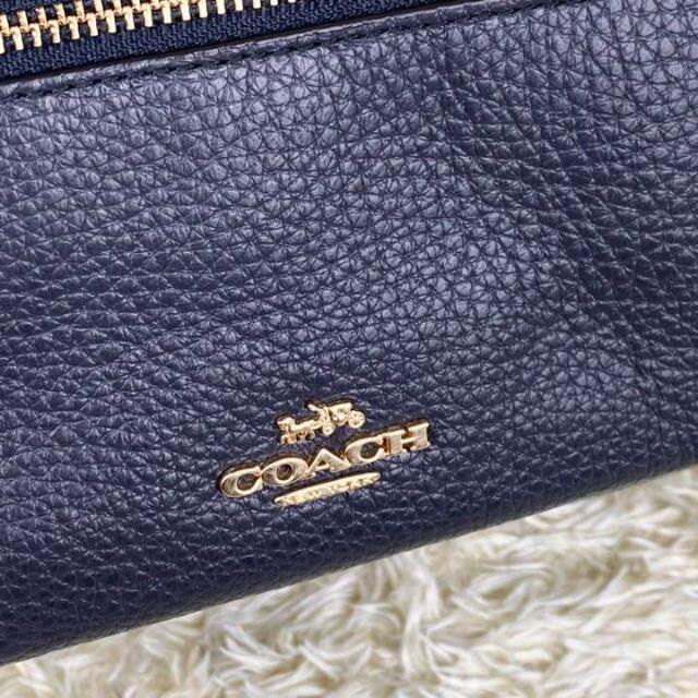 COACH(コーチ)の極美品 コーチ リュック マディソン ミニ ネイビー シュリンクレザー ロゴ レディースのバッグ(リュック/バックパック)の商品写真