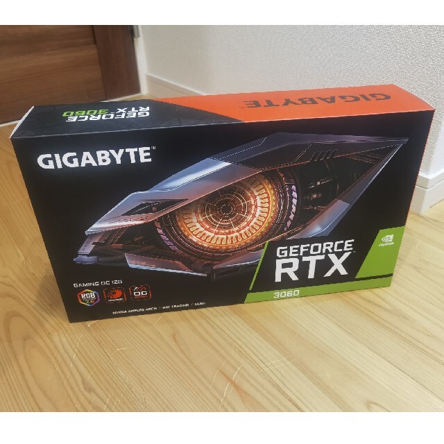 新品　Gigabyte RTX3060 Gaming OC 12G Rev1.0 スマホ/家電/カメラのPC/タブレット(PCパーツ)の商品写真