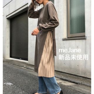 ミージェーン(me Jane)のmeJane ミジェーン サイドプリーツ ワンピース ベルト オトナ(ひざ丈ワンピース)