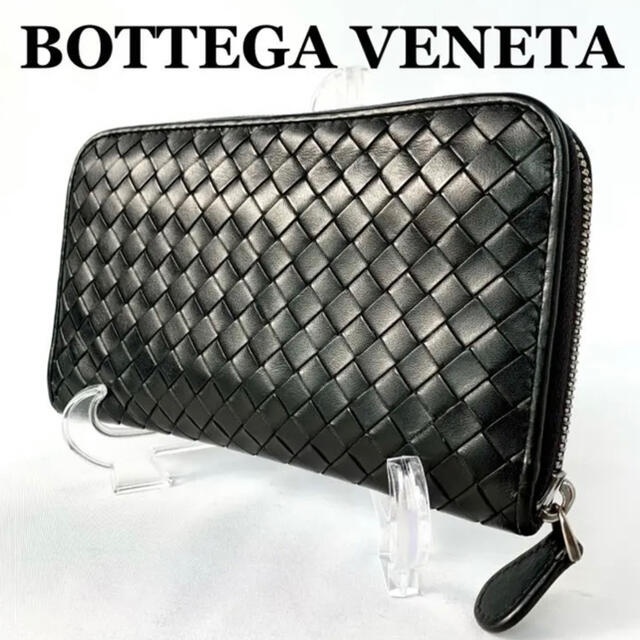 新品、本物、当店在庫だから安心】 Bottega Veneta レザー 黒 ラウンド 